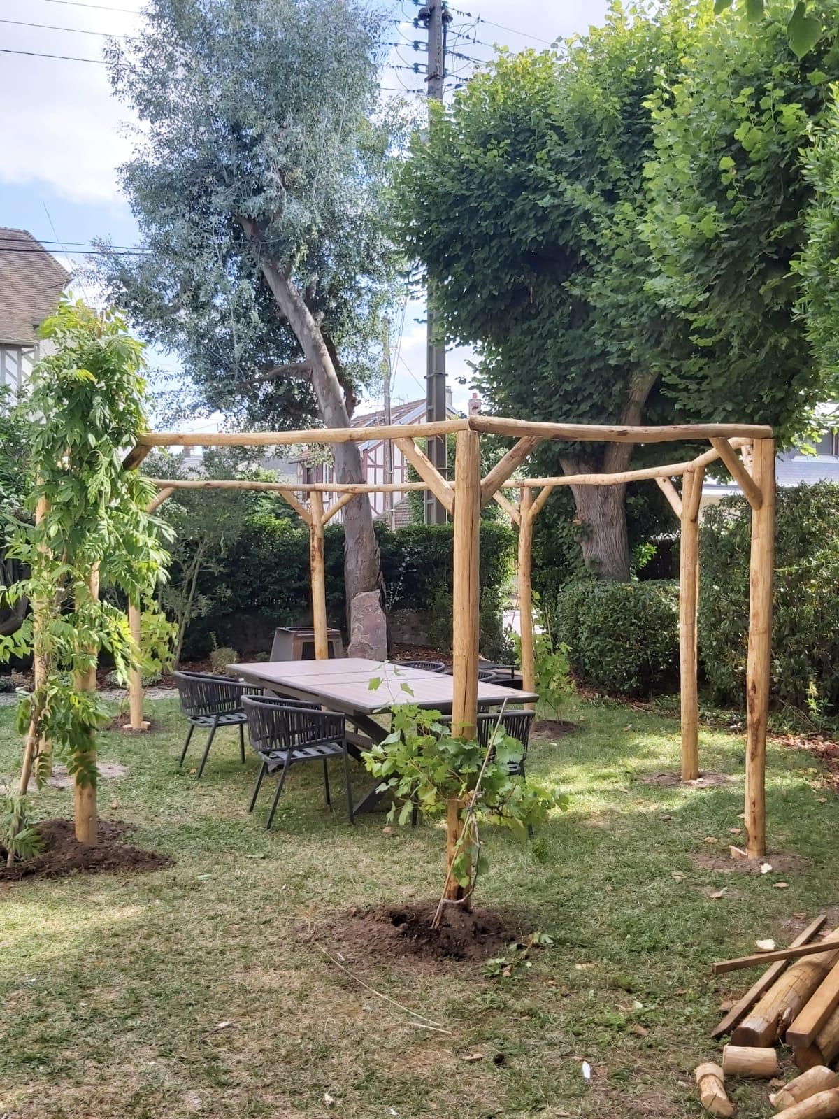 Pergola en cours de création pour un restaurant